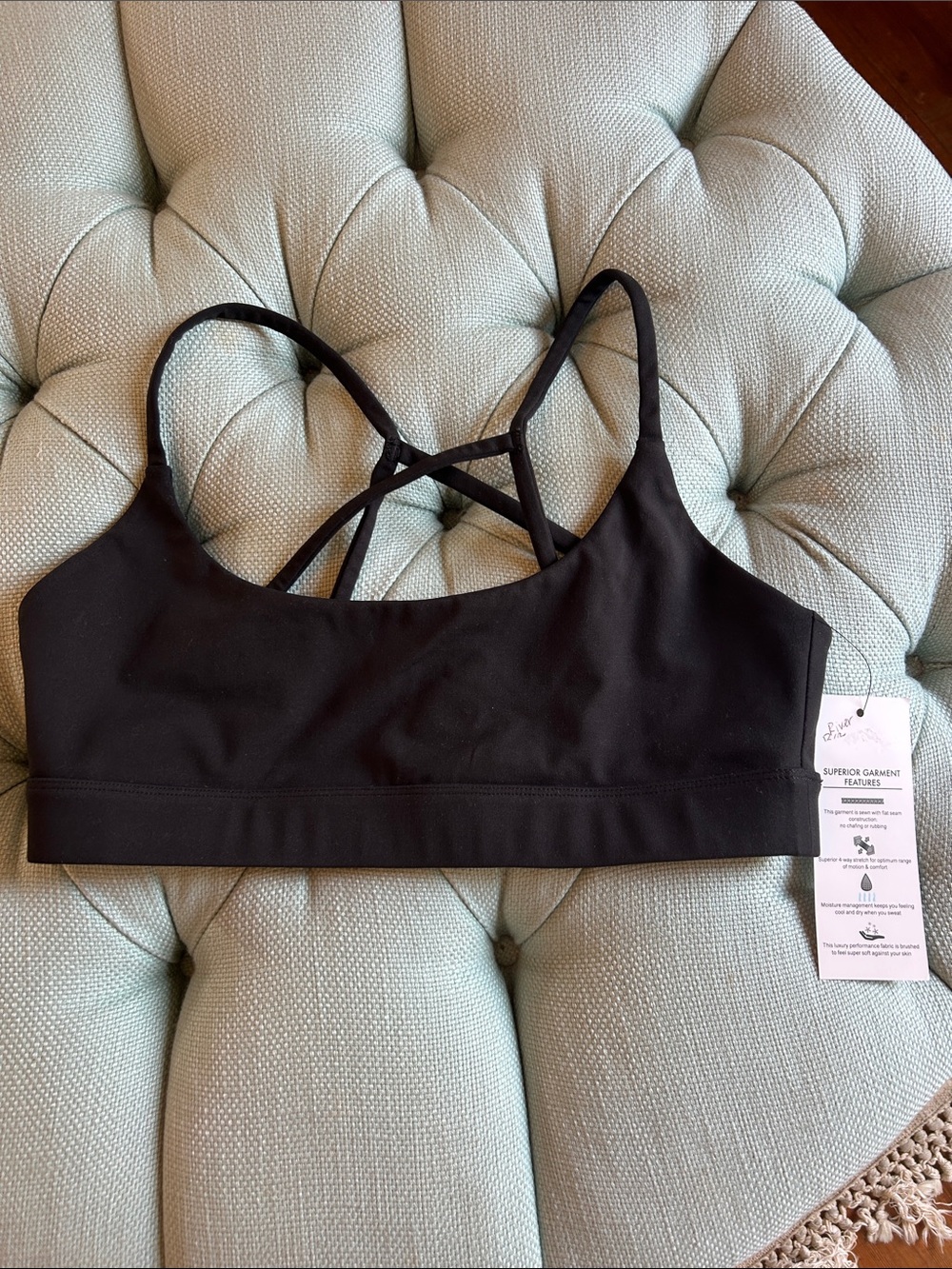 Glyder Black Crisscross Strappy Sports Bra